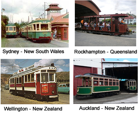 Set of four images of COTMA Member Museums, Sydney, Rockhampton, Wellington and Auckland